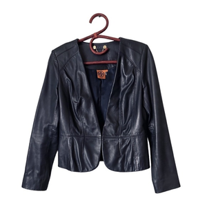 Tory Burch‎ Leather Jacket Navy Size 6